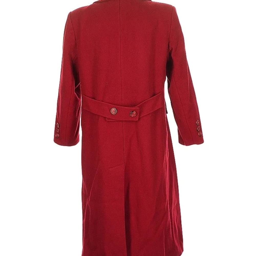 Women's Forecaster Red Single Breasted Wool Coat SZ 9/10 Petite.. - Picture 2 of 6